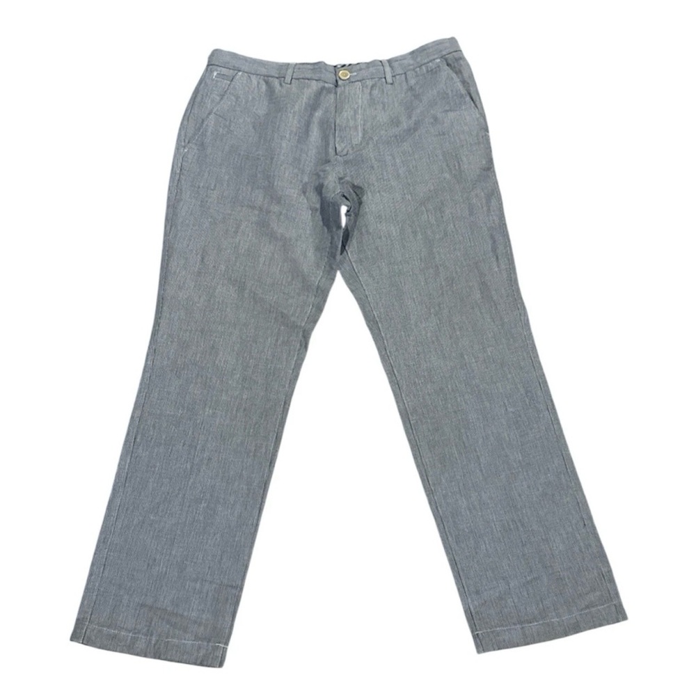 Banana Republic Kentfield Pant Men's 33x30 Blue Stripe Straight